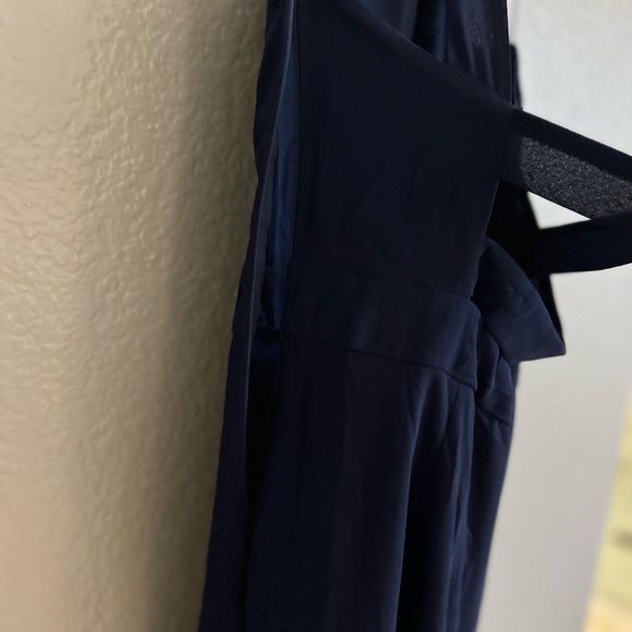 Confidently Charismatic Navy Blue Backless Halter Maxi Dress - Picture 7 of 8